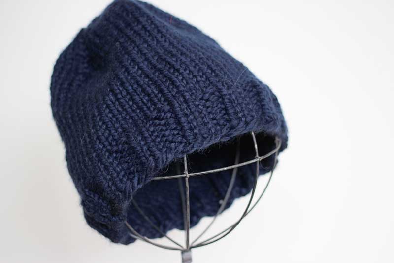 navy knit hat