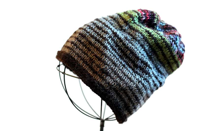 metallic knit gray hat 2