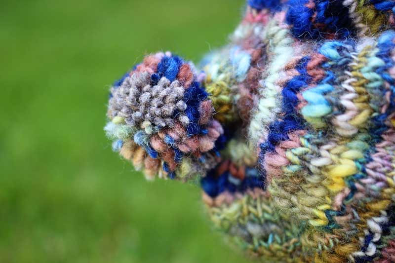 handspun knit beanie in local yarn