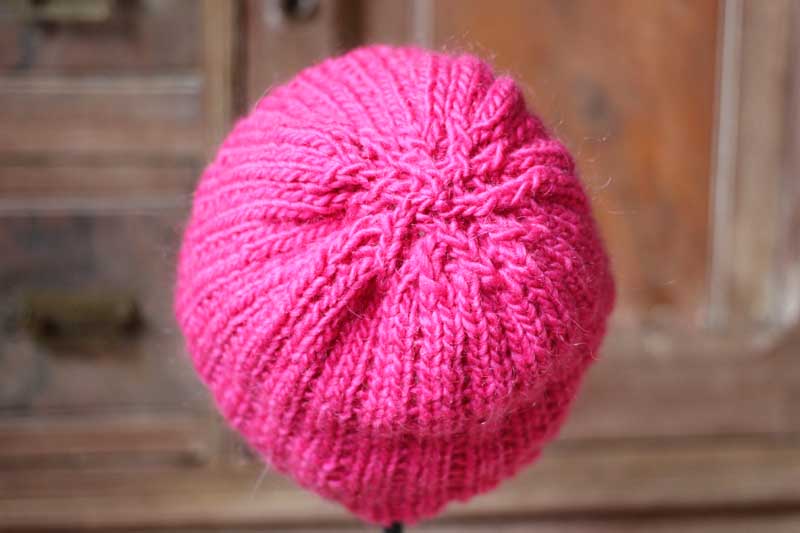 louts pink thermal knit hat (1)